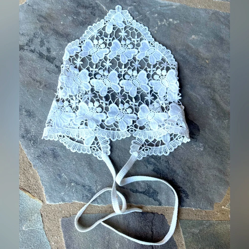 Embroidered Butterfly Hair Scarf